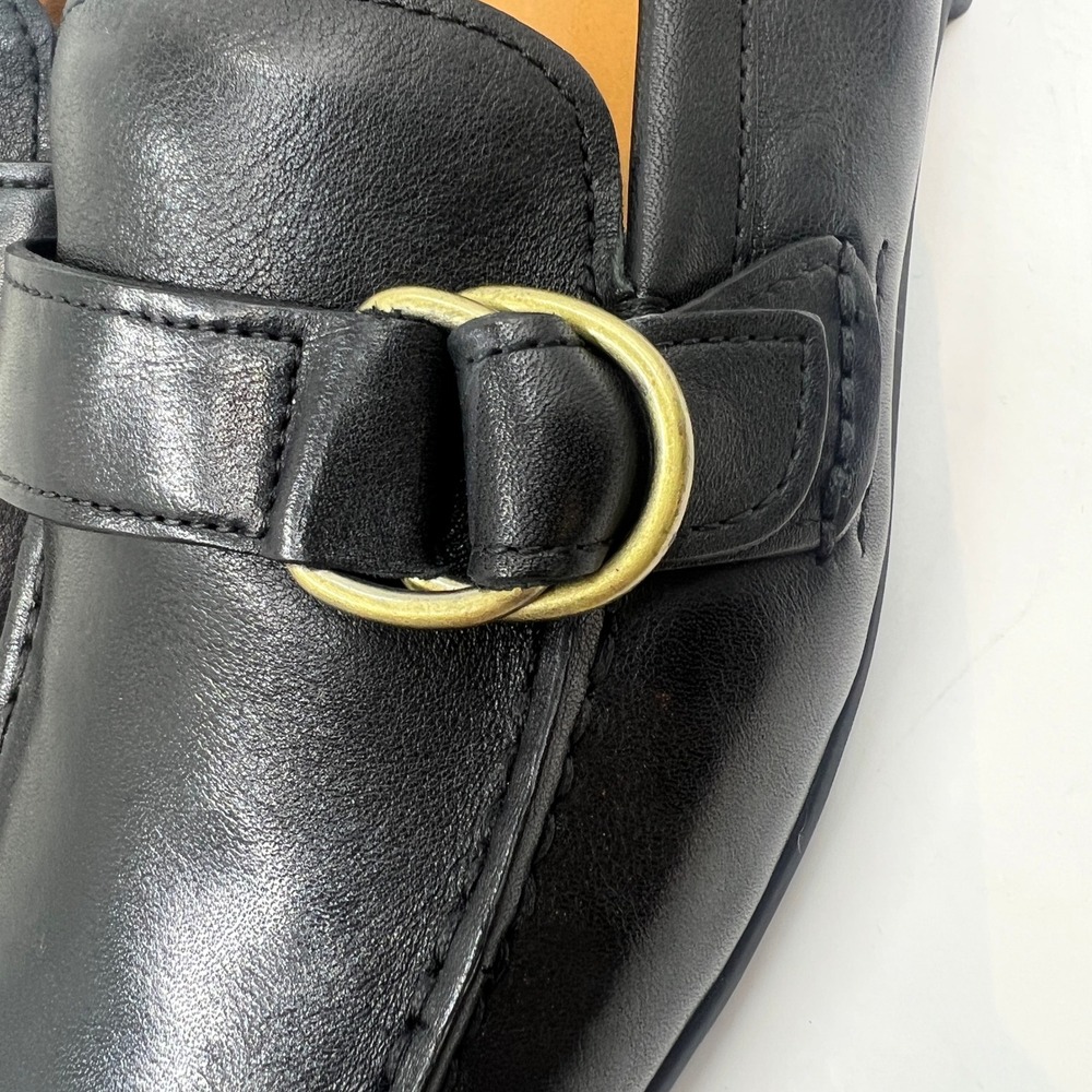 Polo Ralph Lauren Allon Loafers Men's 11D Black Tumbled Leather D-Ring Buckle - Picture 5 of 9